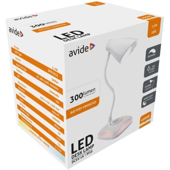 Avide LED Tischlampe, Nachtlicht Funktion USB 3.2W  Dimmbar