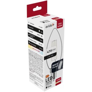 Avide LED Birne White Filament Candle 4.5W E14 WW 2700K