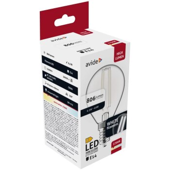 Avide LED Birne White Filament Mini Globe 6.5W E14 WW 2700K