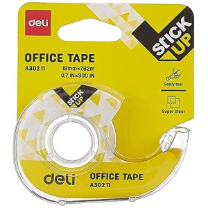 DELI Klebeband inkl. Abroller 18mmx7m transparent