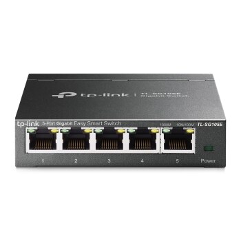 TP-Link TL-SG105E switch di rete Gestito L2 Gigabit Ethernet (10/100/1000) Nero