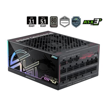 MSI MPG Ai1300TS PCIE5 Netzteil 1300 W 24-pin ATX ATX Schwarz