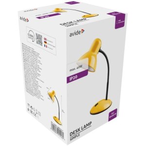 Avide Basic Tischleuchte Simple Gelb flexibler Schwanenhals