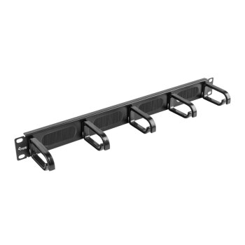 Equip 19″ Rack Mount Cable Management Panel with Brush, Black