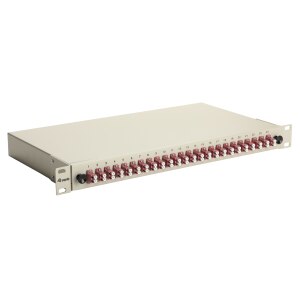 Equip 24-Port Fiber Optic Splice Box, LC Duplex, OM4, 1U,...