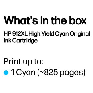 HP 912XL Cyan Original Druckerpatrone mit hoher Reichweite