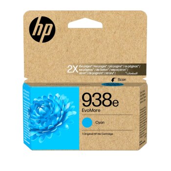 HP Cartuccia di inchiostro ciano originale 938e EvoMore