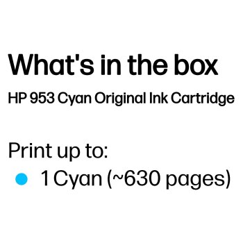 HP 953 Cyan Original Tintenpatrone