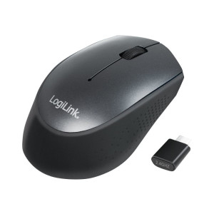 LogiLink Maus - optisch - 3 Tasten - kabellos - 2.4 GHz - kabelloser Empfänger (USB)