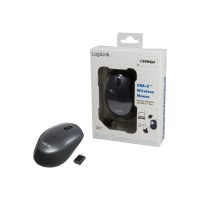 LogiLink Maus - optisch - 3 Tasten - kabellos - 2.4 GHz - kabelloser Empfänger (USB)