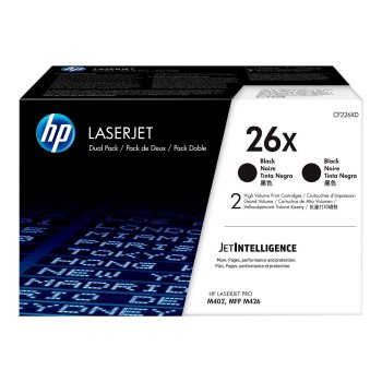 HP 26X - 2er-Pack - Hohe Ergiebigkeit - Schwarz - Original - LaserJet - Tonerpatrone (CF226XD)