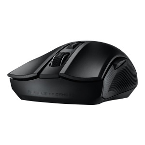 ASUS ROG Strix Carry - Maus - Für Rechtshänder - optisch - kabellos - 2.4 GHz, Bluetooth 5.0 LE - kabelloser Empfänger (USB)