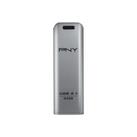 PNY FD64GESTEEL31G-EF - 64 GB - 3.2 Gen 1 (3.1 Gen 1) - 20 MB/s - Lamina di scorrimento - Acciaio inossidabile