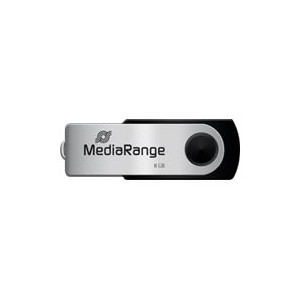 MEDIARANGE MR908 - 8 GB - USB Type-A / Micro-USB - 2.0 - 13 MB/s - Girevole - Nero - Argento