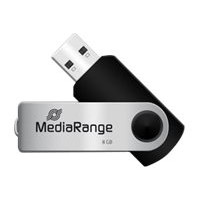 MEDIARANGE MR908 - 8 GB - USB Type-A / Micro-USB - 2.0 - 13 MB/s - Girevole - Nero - Argento