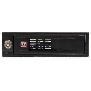 StarTech.com Rack portatile trayless funzione hot-swap da 5,25" per dischi rigidi da 3,5" - 13,3 cm (5.25") - Pannello incassato - 3.5" - SATA - Seriale ATA II - Serial ATA III - Attività - Potenza - Nero