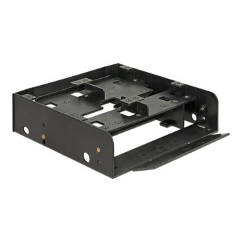 DeLOCK Installation Frame - Laufwerksschachtadapter - 5,25" bis 1 x 3,5" und 2 x 2,5" (13,3 cm bis 1 x 8,9 und 2 x 6,4 cm) - Schwarz