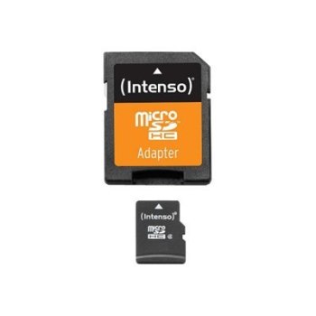 Intenso Flash-Speicherkarte (microSDHC/SD-Adapter inbegriffen)