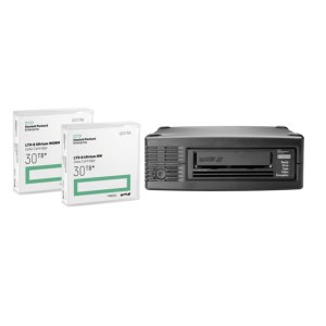 HPE StoreEver LTO-8 Ultrium 30750 - LTO - 2.5:1 - Serial Attached SCSI (SAS) - 5.25" Half-height - Black - 256-bit AES