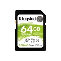 Kingston Canvas Select Plus - 64 GB - SDXC - Classe 10 - UHS-I - 100 MB/s - Class 1 (U1)