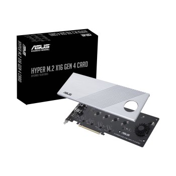 ASUS HYPER M.2 X16 GEN 4 CARD - Schnittstellenadapter - M.2 - Expansion Slot to M.2 - M.2 Card - PCIe 4.0 x16