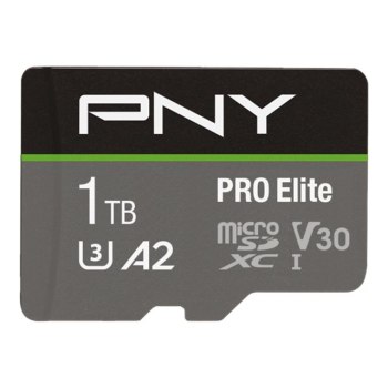 PNY Pro Elite - 1000 GB - MicroSDXC - Classe 10 - UHS-I - 100 MB/s - 90 MB/s