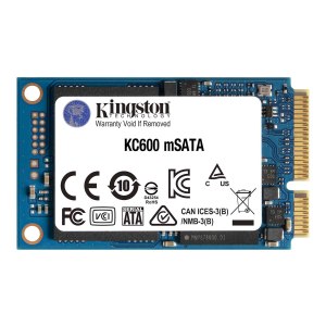 Kingston KC600 - SSD - verschlüsselt - 1024 GB - intern - mSATA - SATA 6Gb/s - 256-Bit-AES - Self-Encrypting Drive (SED)