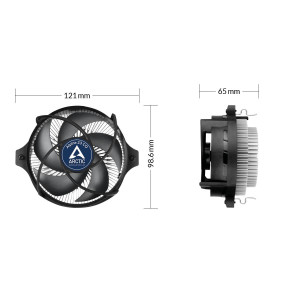 Arctic Alpine 23 CO - Compact AMD CPU-Cooler for continuous operation - Cooling set - 9 cm - 200 RPM - 2700 RPM - 0.3 sone - Aluminium - Black