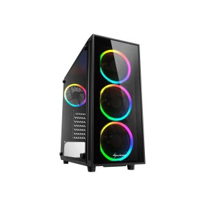 Sharkoon TG4 RGB - Tower - ATX - ohne Netzteil - Schwarz, RGB - USB/Audio