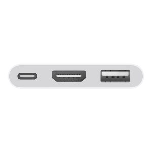 Apple Digital AV Multiport Adapter - Videoadapter - 24 pin USB-C männlich zu USB, HDMI, USB-C (nur Spannung)