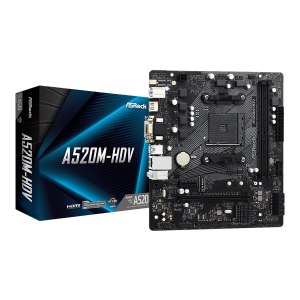 ASRock A520M-HDV - AMD - Socket AM4 - AMD Ryzen 3 3rd Gen...