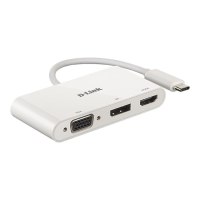 D-Link DUB-V310 - Adapter - 24 pin USB-C male to HD-15 (VGA), HDMI, DisplayPort female