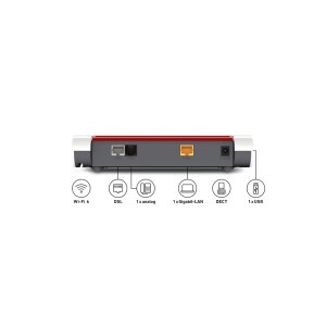 AVM FRITZ!Box 7510 - Wireless Router - DSL-Modem 1GbE - Wi-Fi 6 - 2,4 GHz - VoIP-Telefonadapter (DECT)