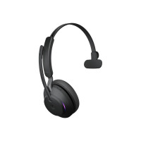 Jabra Evolve2 65 - MS Mono - Cuffia - Padiglione auricolare - Ufficio/Call center - Nero - Monofonico - Accoppiamento Bluetooth - Multitasto - Riproduzione/Pausa - Track < - Track > - Volume + - Volume -