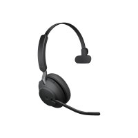 Jabra Evolve2 65 - MS Mono - Cuffia - Padiglione auricolare - Ufficio/Call center - Nero - Monofonico - Accoppiamento Bluetooth - Multitasto - Riproduzione/Pausa - Track < - Track > - Volume + - Volume -