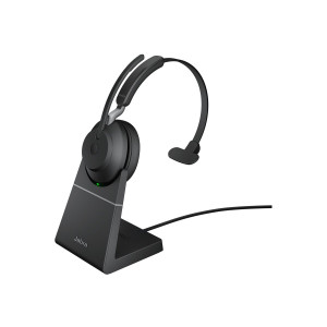 Jabra Evolve2 65 - UC Mono - Cuffia - Padiglione auricolare - Ufficio/Call center - Nero - Monofonico - Accoppiamento Bluetooth - Multitasto - Riproduzione/Pausa - Track < - Track > - Volume + - Volume -