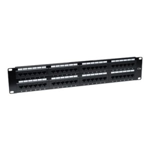 Intellinet Patch Panel, Cat5e, UTP, 48-Port, 2U, Black