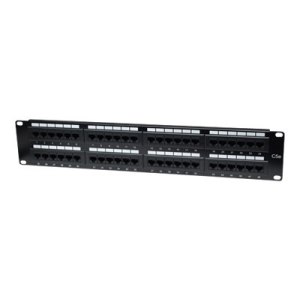 Intellinet Patch Panel, Cat5e, UTP, 48-Port, 2U, Black