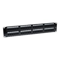 Intellinet Patch Panel, Cat5e, UTP, 48-Port, 2U, Black