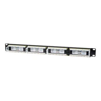 Intellinet Patch Panel, Cat6, UTP, 24-Port, 1U, Black