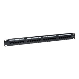 Intellinet Patch Panel, Cat6, UTP, 24-Port, 1U, Black