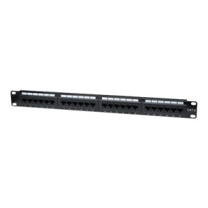 Intellinet Patch Panel, Cat6, UTP, 24-Port, 1U, Black