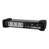 Equip Dual Monitor 4-Port Kombo KVM Switch - KVM-/Audio-/USB-Switch - 4 x KVM port(s) - 1 lokaler Benutzer - Desktop