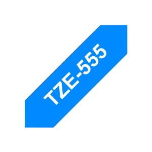 Brother TZe-555 - White on blue