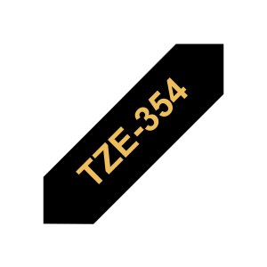 Brother TZe-354 - Selbstklebend - gold auf schwarz - Rolle (2,4 cm x 8 m)