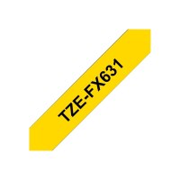 Brother TZe-FX631 - Black on yellow