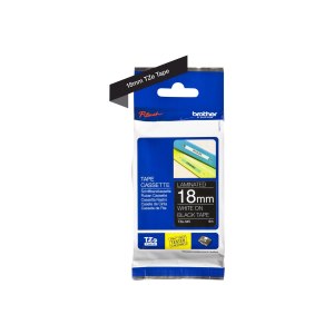 Brother Nastro per etichettatura 18mm - Bianco su nero - TZe - Trasferimento termico - Brother - PT-2100VP - PT-7600 - PT-2430PC - PT-2700 - PT-9600 - PT-9700PC - PT-9800PCN - 1,8 cm