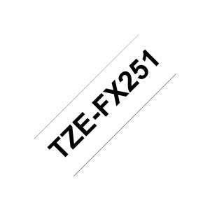 Brother TZe-FX251 - Klebstoff - Schwarz auf Weiß -...