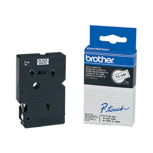 Brother Nastro per etichettatura 9mm - Nero su bianco -...