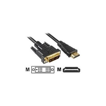 Sharkoon Adapterkabel - Single Link - HDMI männlich zu DVI-D männlich